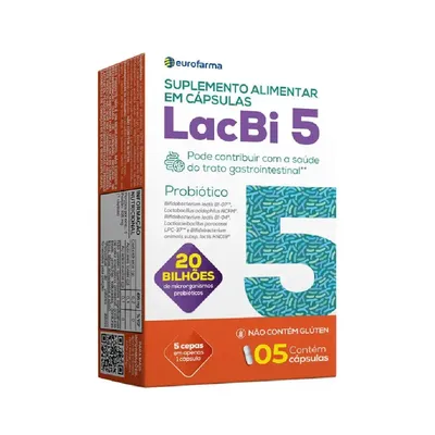 Probiótico Lacbi 5 5 cápsulas